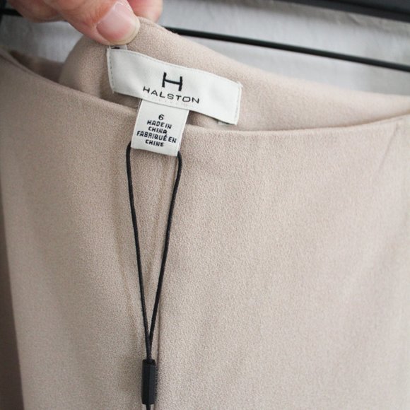 H by Halston Wide Leg Pants in Champagne with Eyelash Fringe Detail Size 6 NEW - Picture 4 of 9